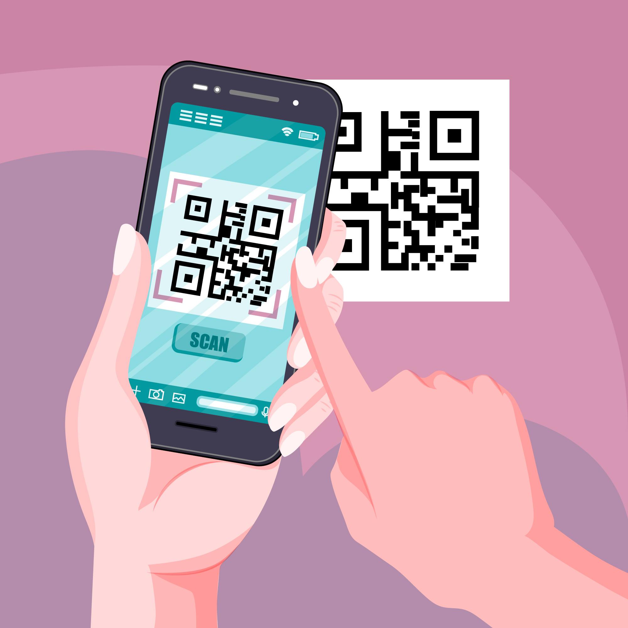 Scansione di codice QR mediante una app