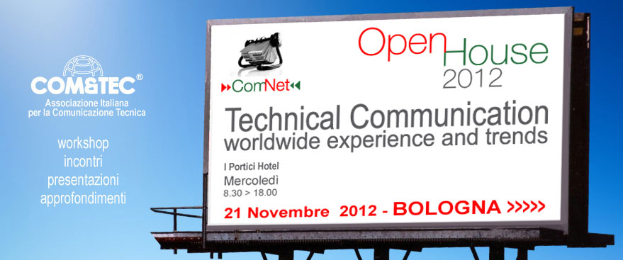 COM&TEC Open House 2012 sulla Documentazione tecnica
